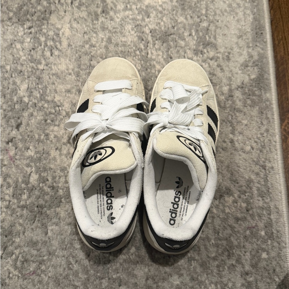 Adidas Campus Cream and Black Sneakers